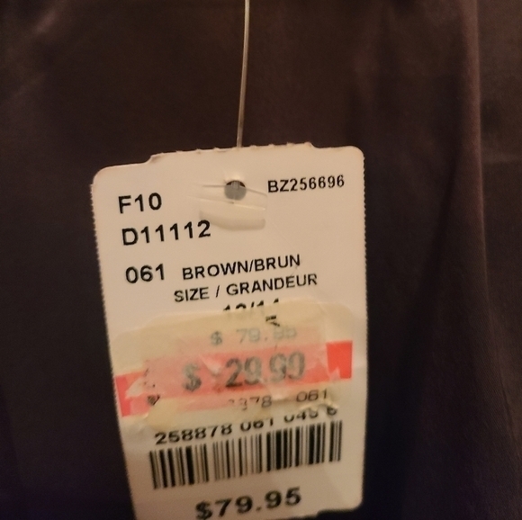 NWT Le Chateau Brown Zip Up Office Wear Pencil Suit‎ Skirt  Size 13/14 - Picture 2 of 5